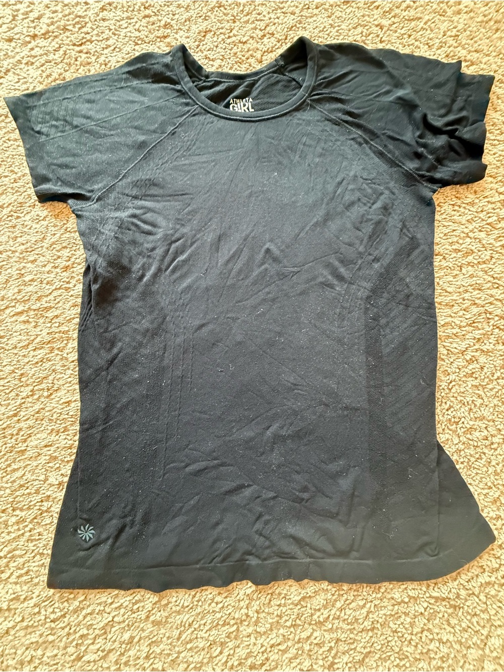 Athleta Girl Seamless Black Tracker Top | Size L/12